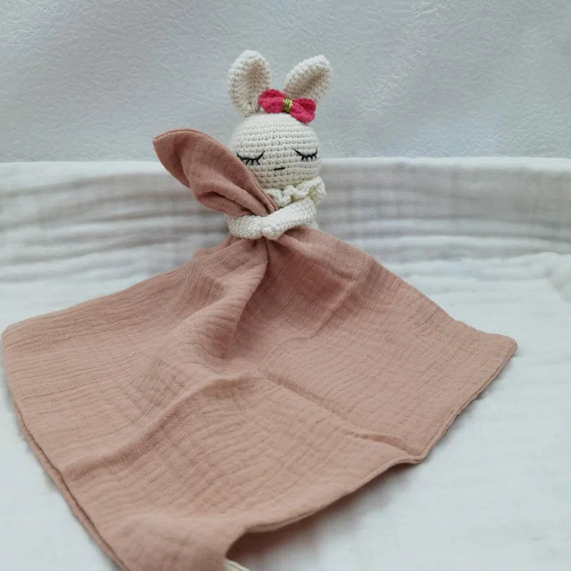 Doudous animaux en tricot et cotton