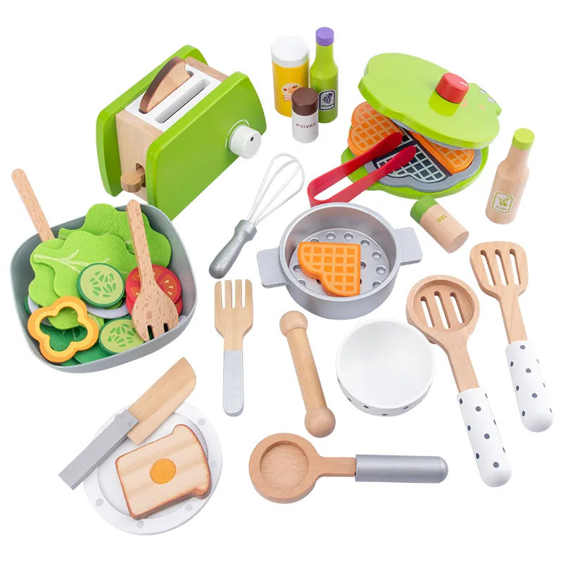 Jouets en bois pour grands cuisiniers Montessori